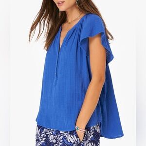 Xirena Kimber Top in Marine Life Blue - XS